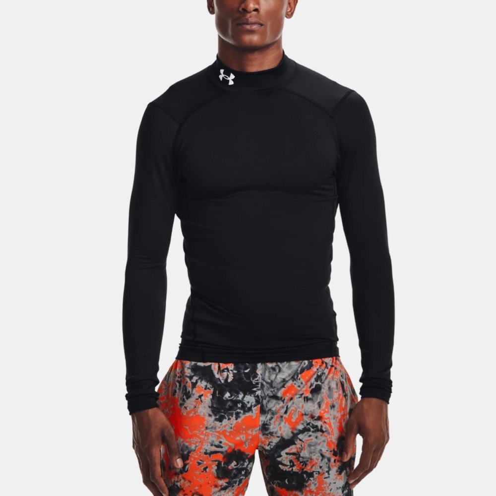 Mens Under Armour Coldgear Compression Mock Neck Shirt NWT